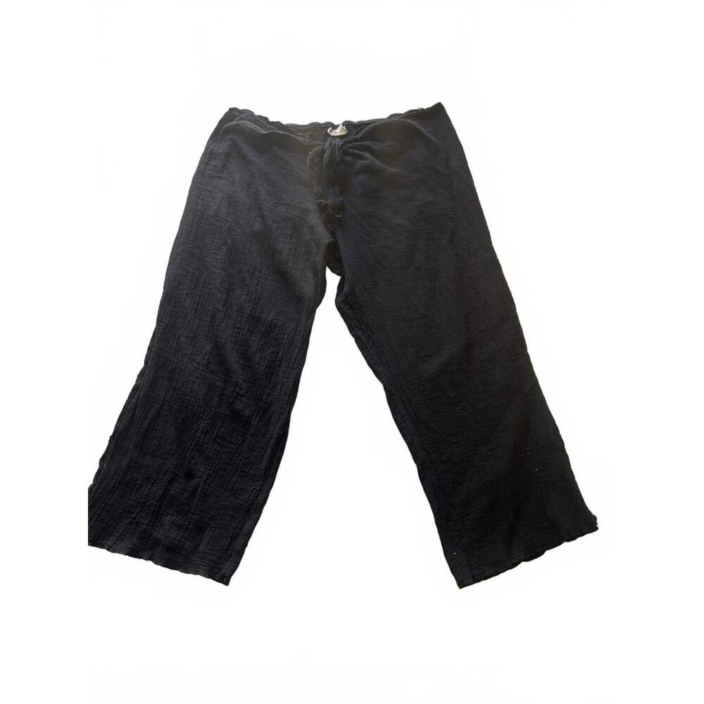 ELAN Black Wide Leg Pants Size large